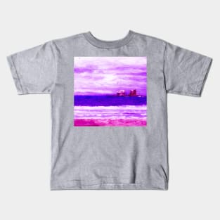 Purple Beach Kids T-Shirt